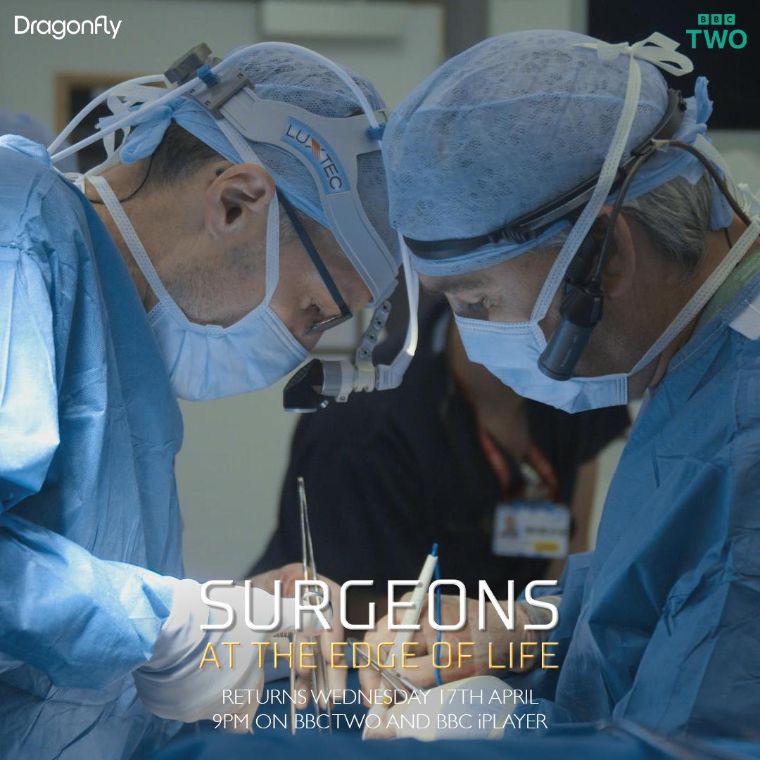 Image of surgeons at work to highlight Surgeons: At the Edge of Life airing on 17th April.