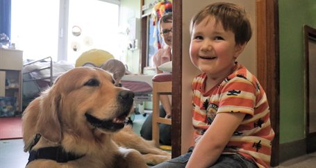 Leo and Oscar Haskell on G2 ward at Southampton Children's Hospital