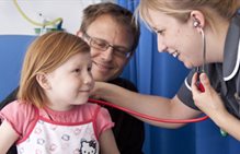 Senior research sister Katy Morton with family participants