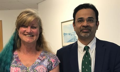 Alison Cameron with Girish Vajramani