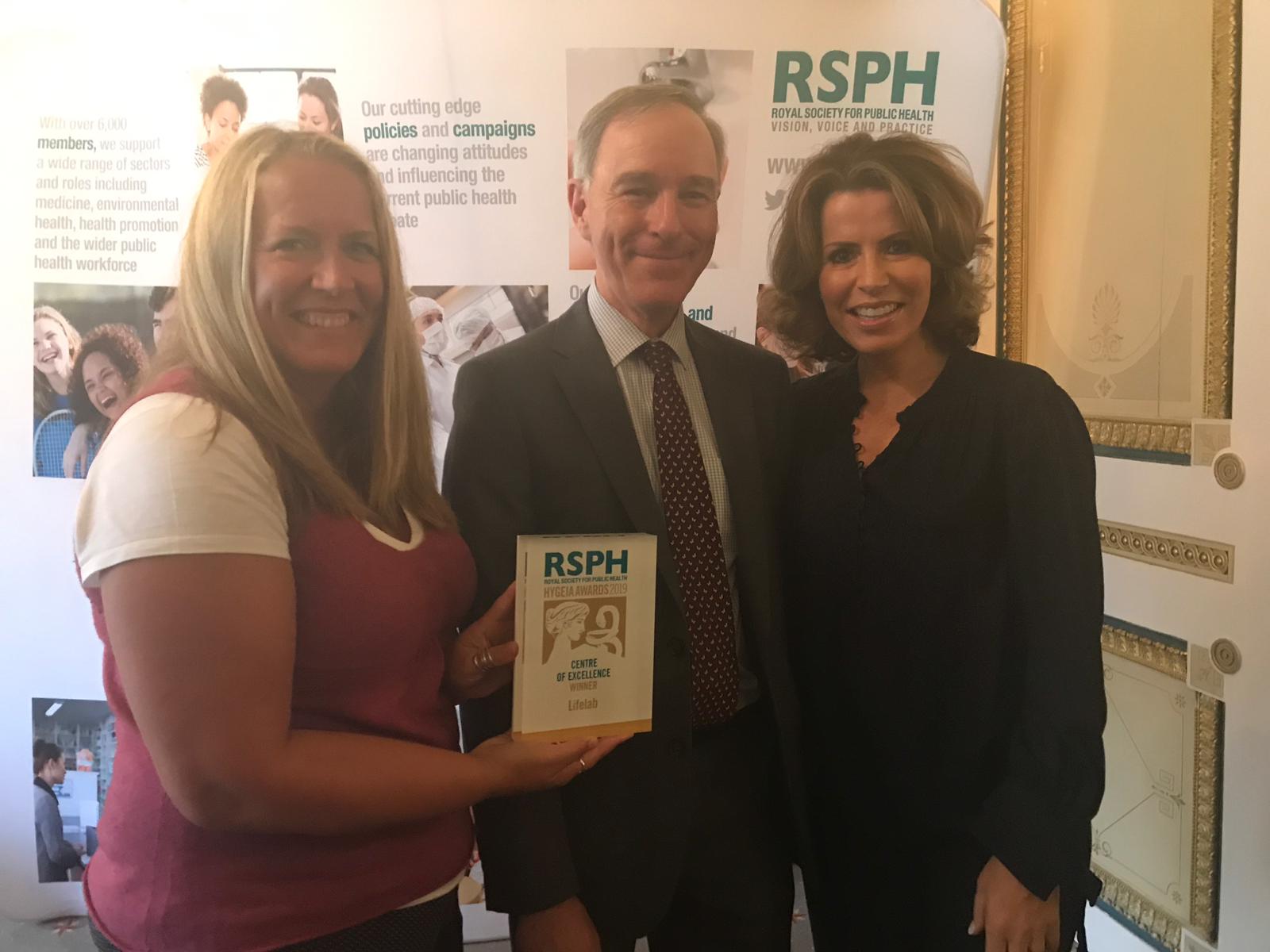 Lifelab Programme Leader Dr Kathryn Woods Townsend Receiving The Rsph 