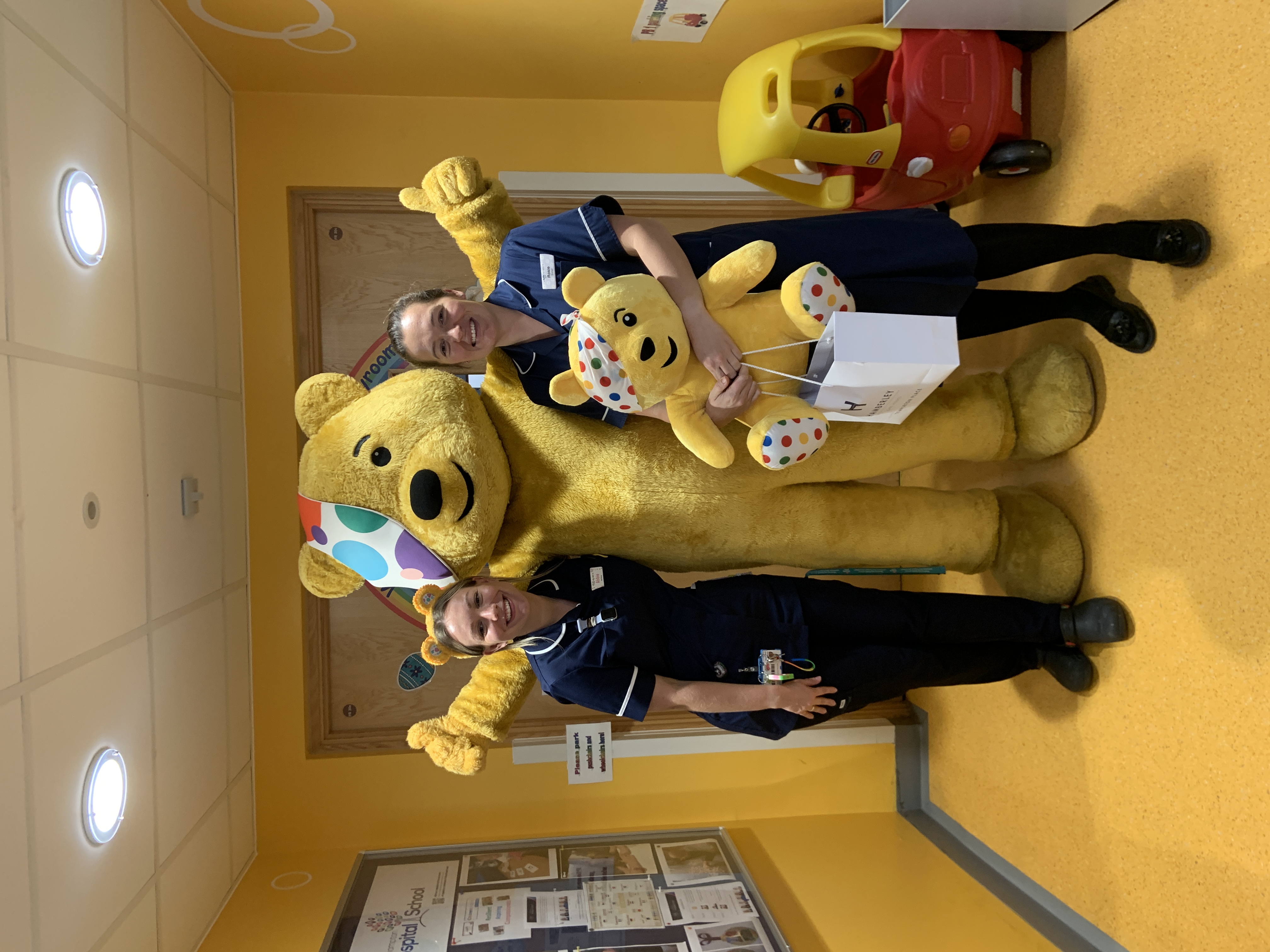 Abigail Turner (left) with her colleague and Pudsey