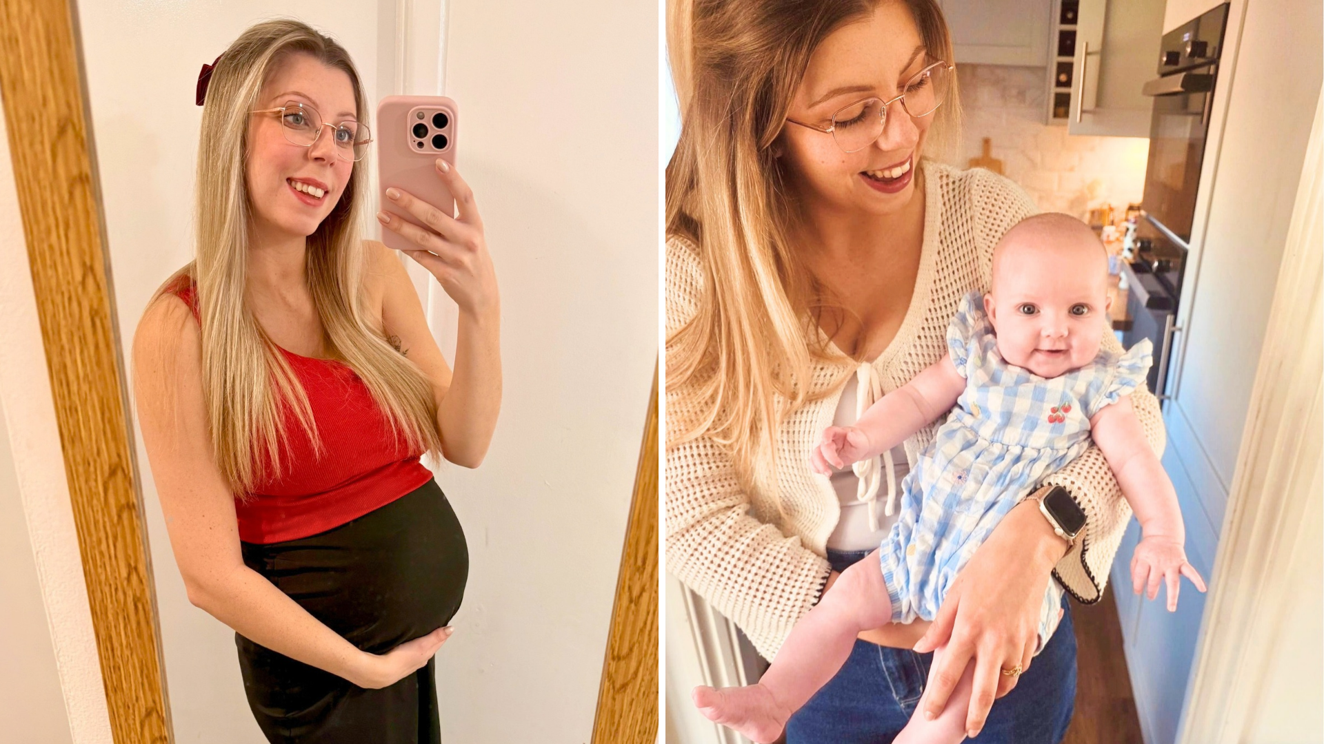 Amy Thorpe and baby