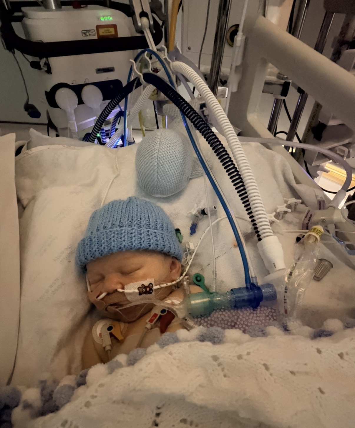 Baby Leo Page in hospital