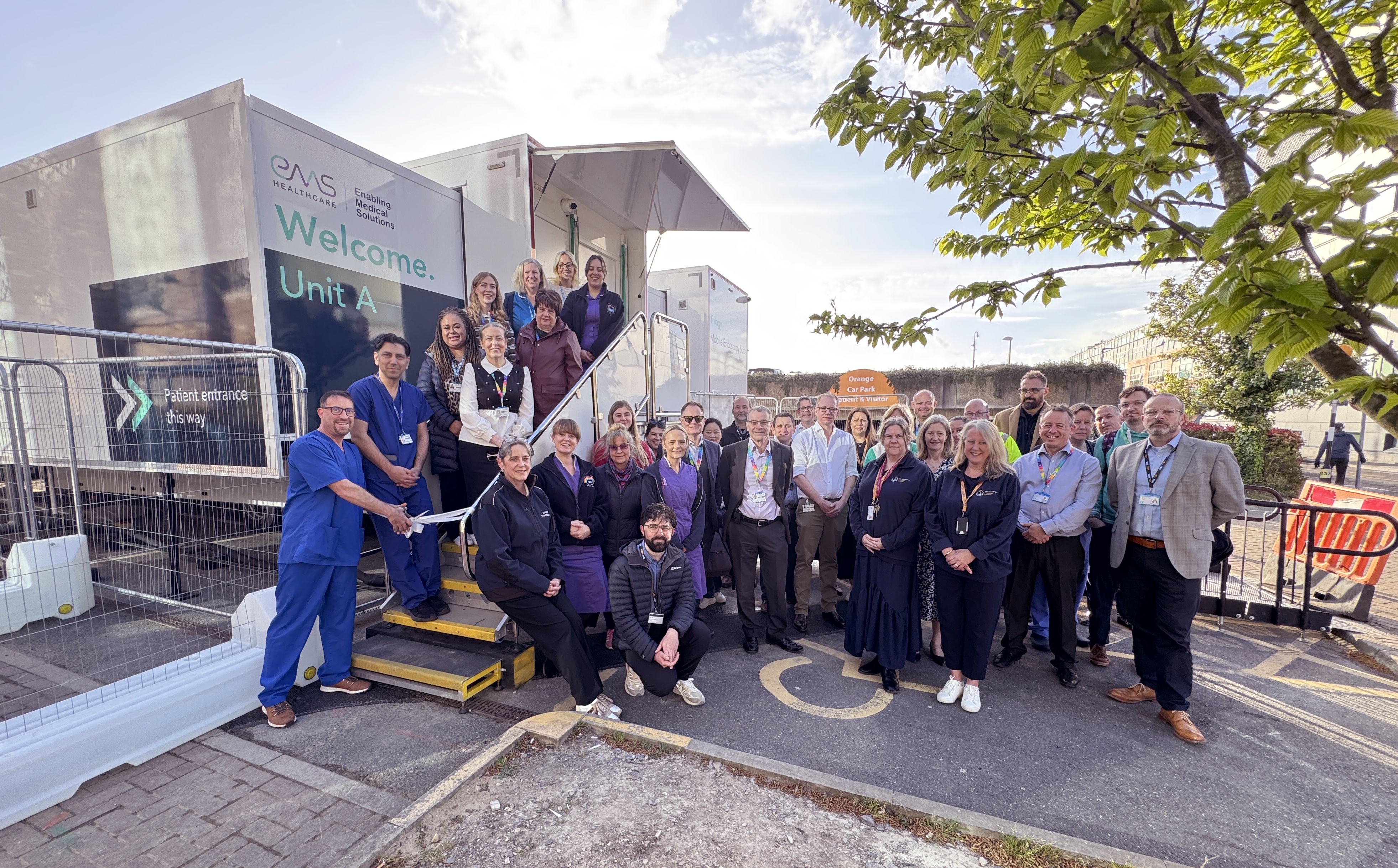 Groupshot of endoscopy unit ribboncutting