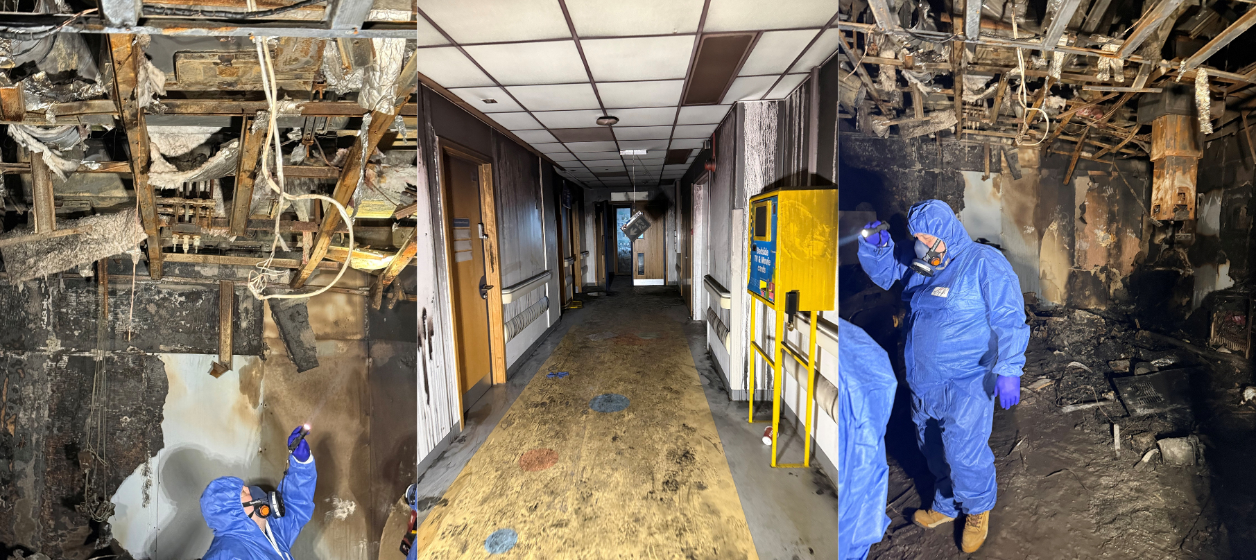 The scale of the damage caused by the fire on Sunday morning