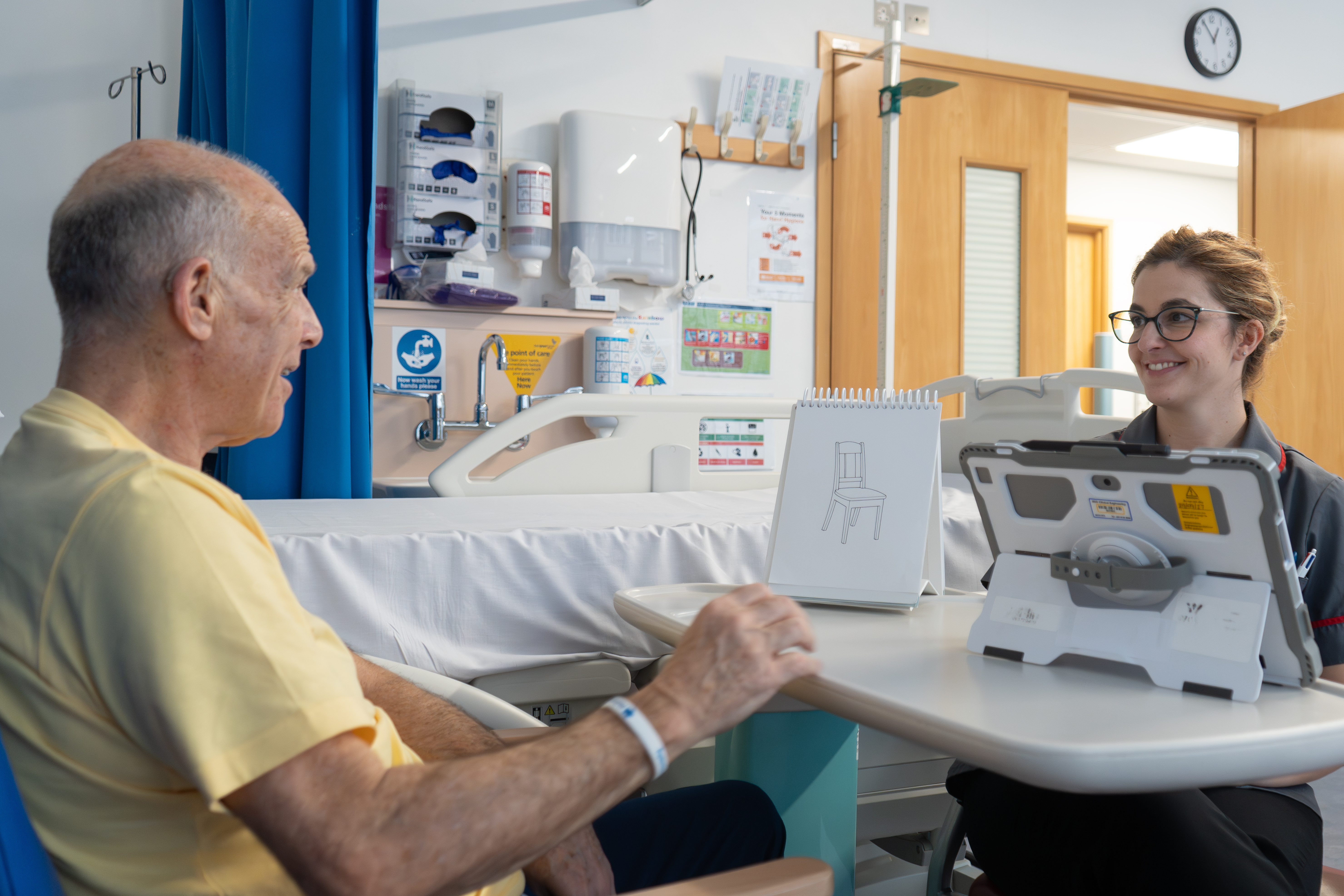 Alzheimer’s Society UKDTN Research Nurse with a volunteer