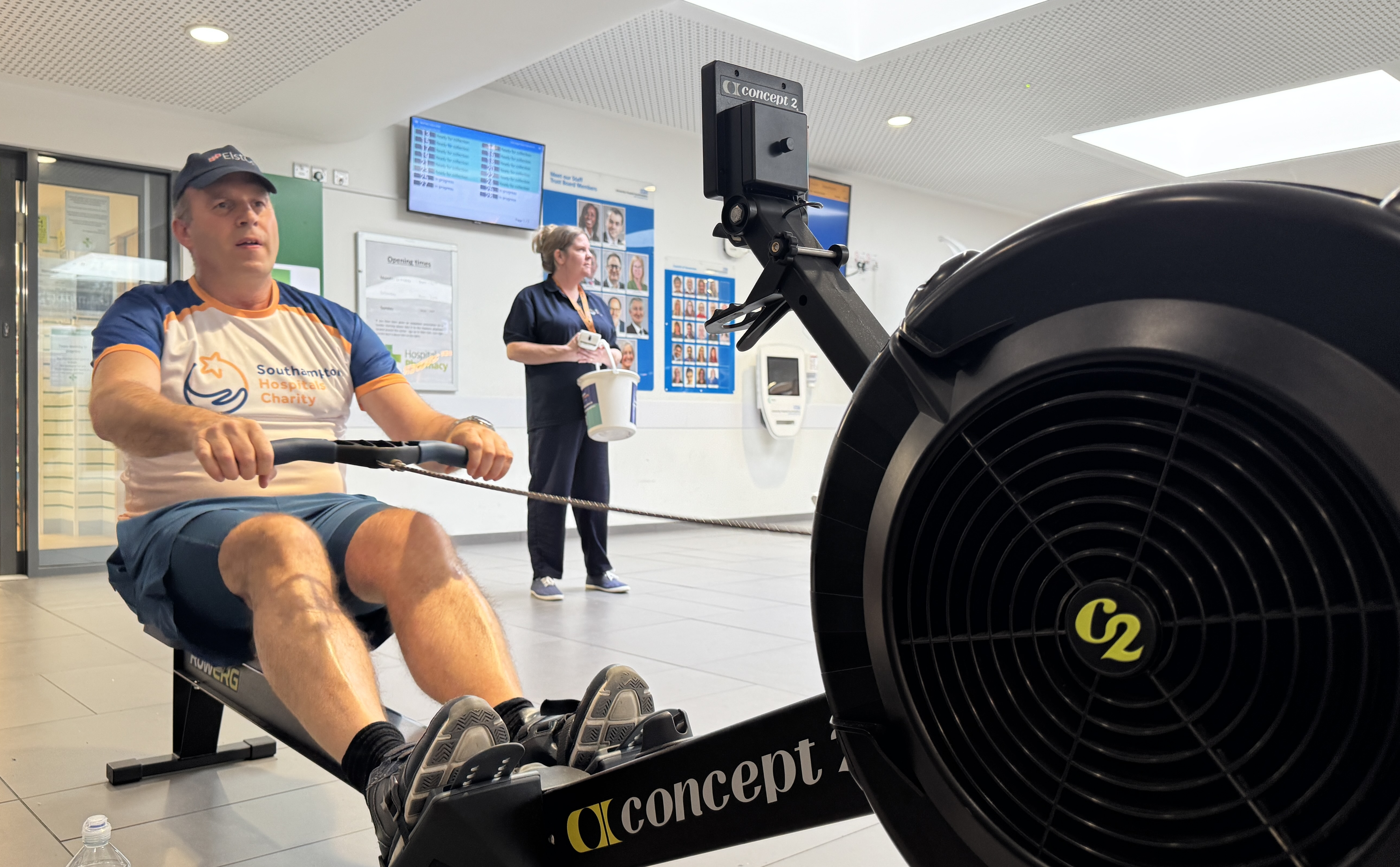 Henry Cobbe taking part in challenge