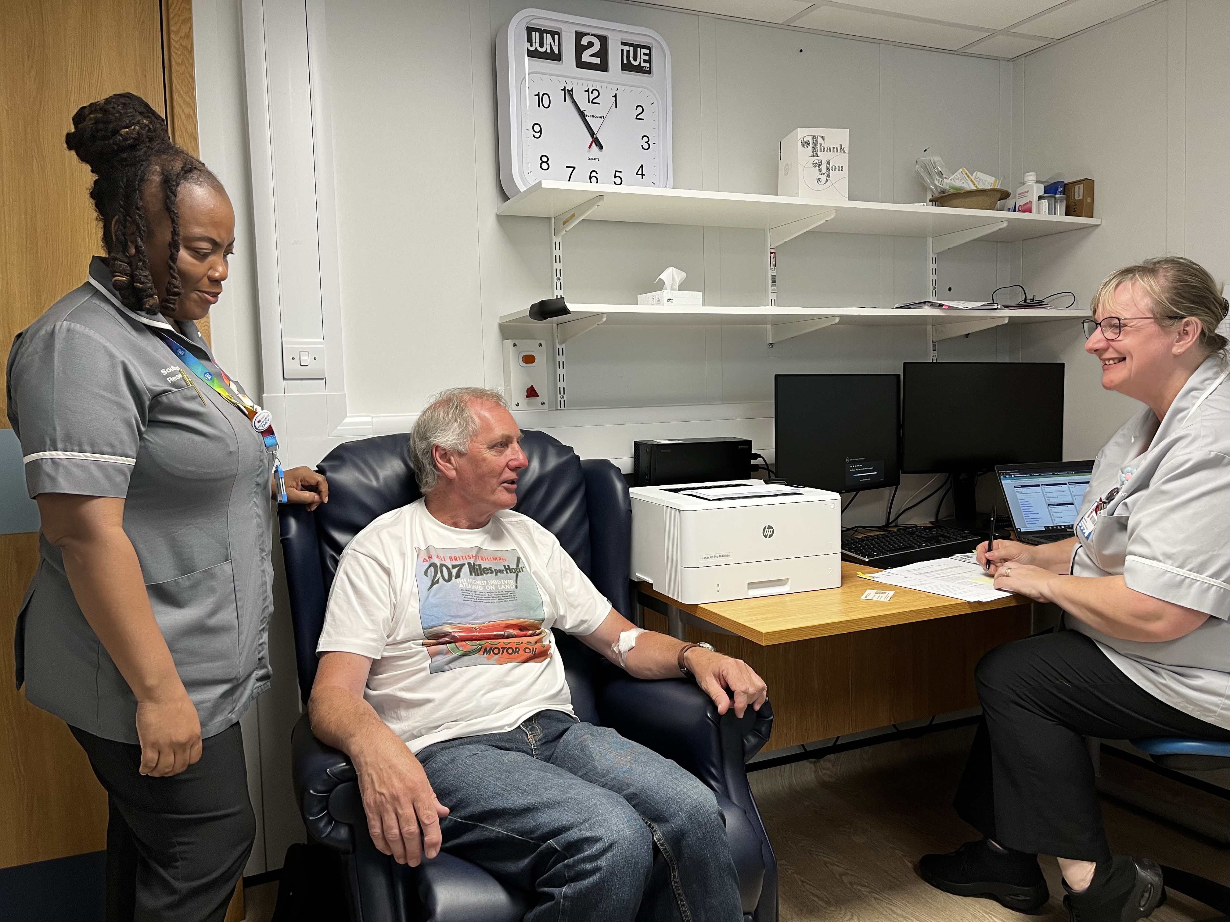 Ian Robinson takes part in the study at University Hospital Southampton