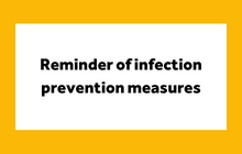 Reminder of infection prevention graphic