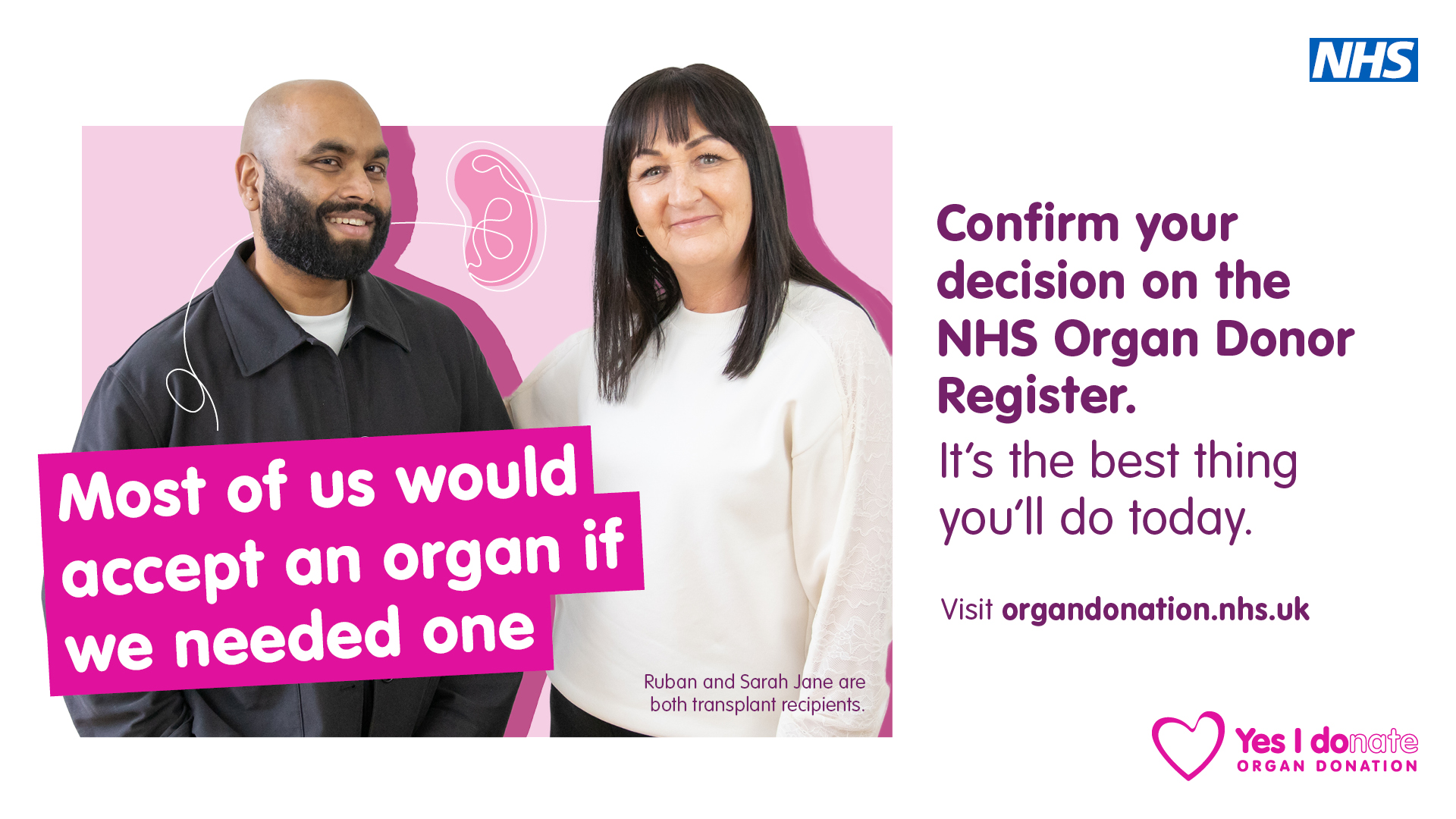 Image asking you to confirm your decision on the NHS organ donation register.