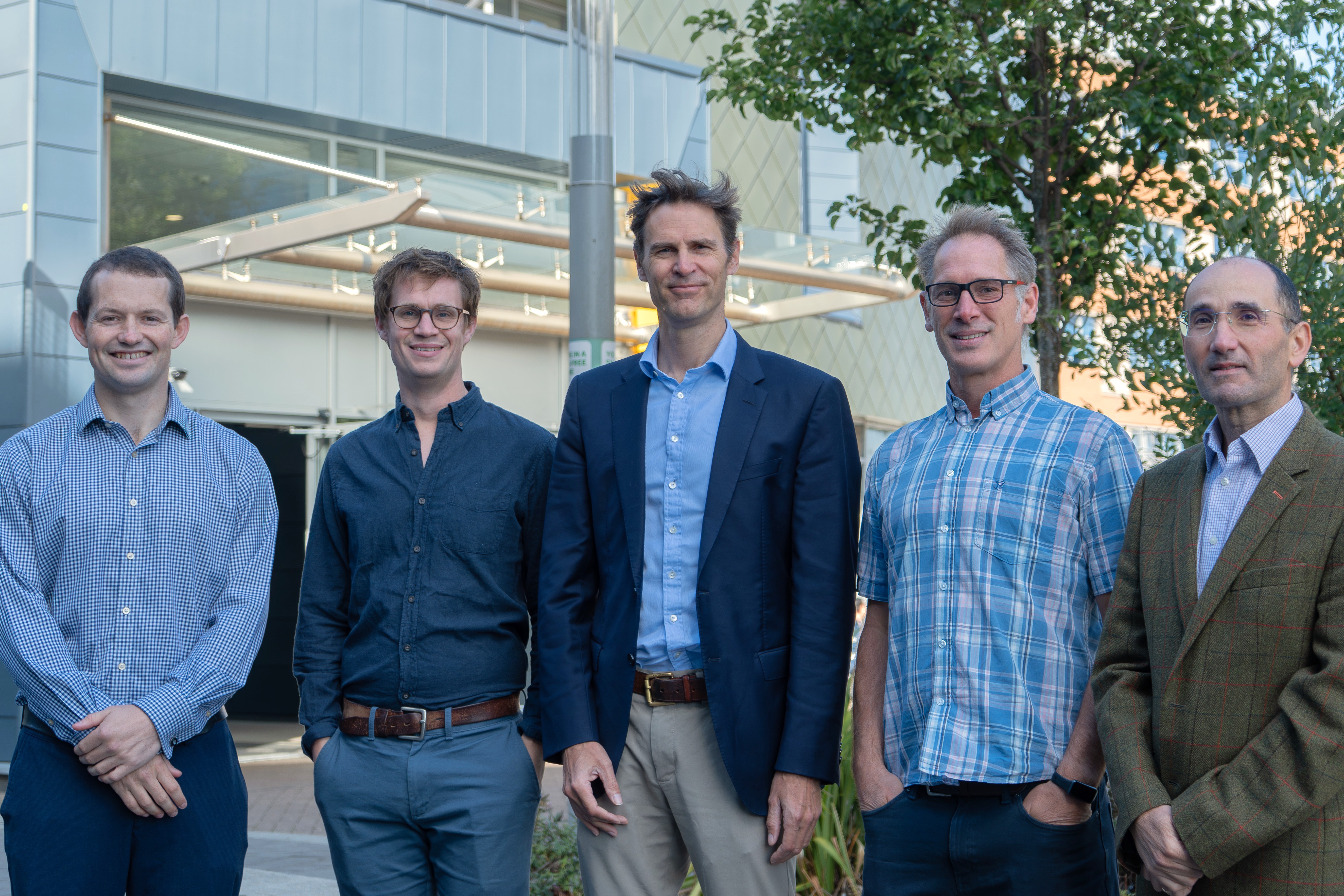 Professor Diederik Bulters, Chief Investigator of the ROAR-DNA Study (centre), with the Southampton-based ROAR-DNA Team