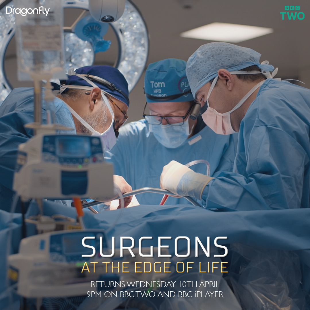 Surgeons working on a patient to highlight that Surgeons: At the Edge of Life returns on Wednesday, 10th April at 9pm