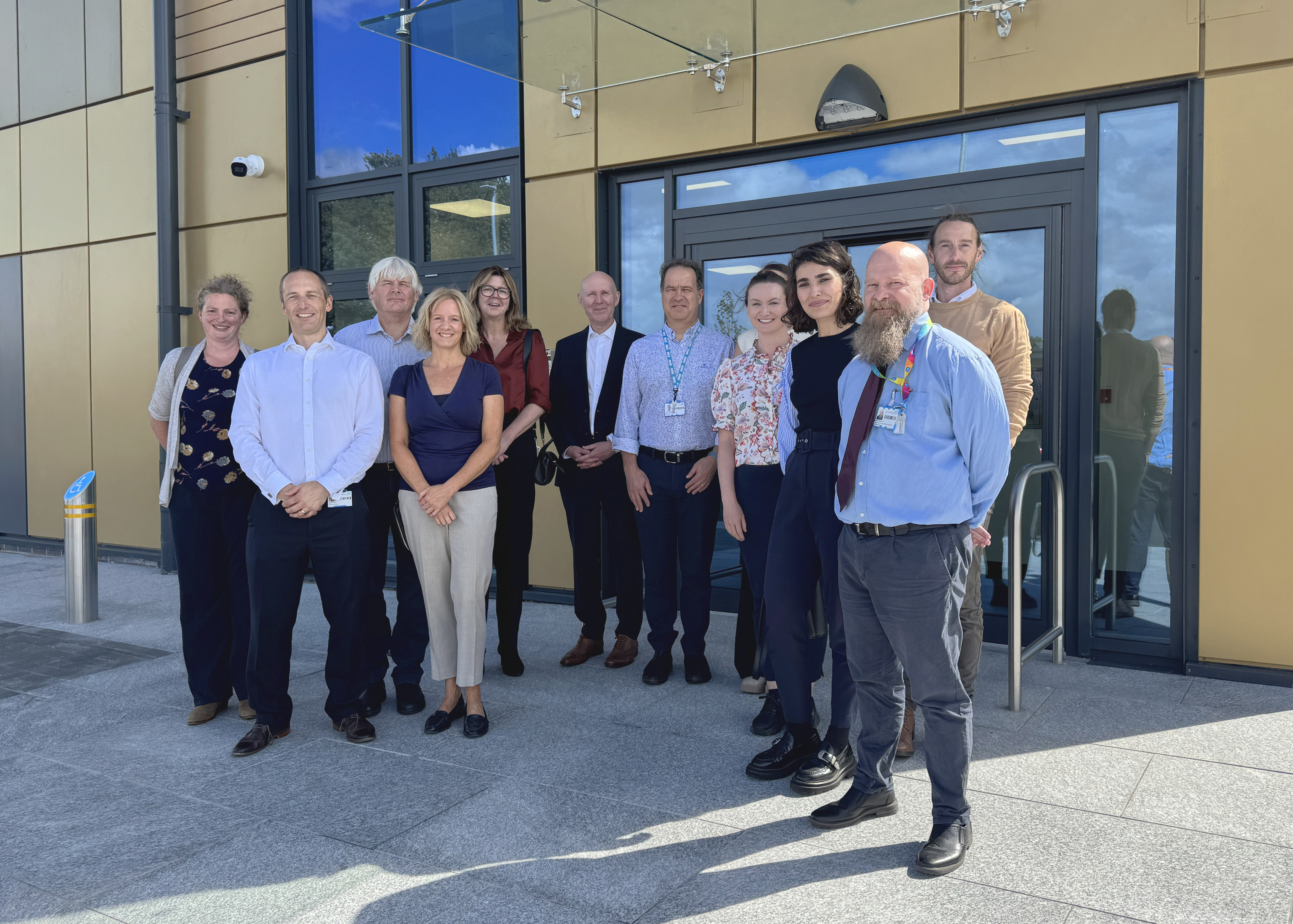 UHS chief pharmacist James Allen with members of the pharmacy team and national and regional NHSE representatives