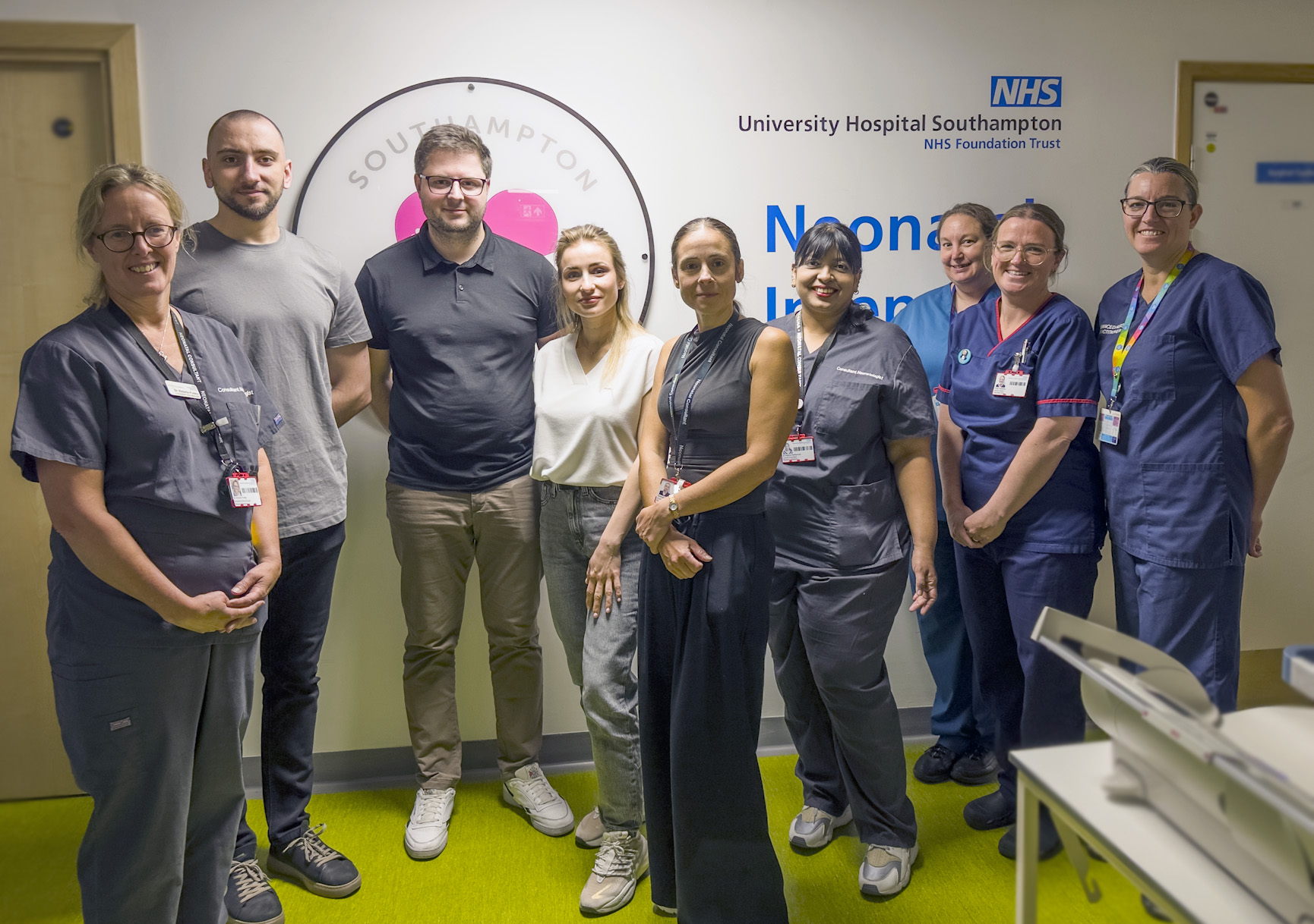 Ukrainian medics with NICU team