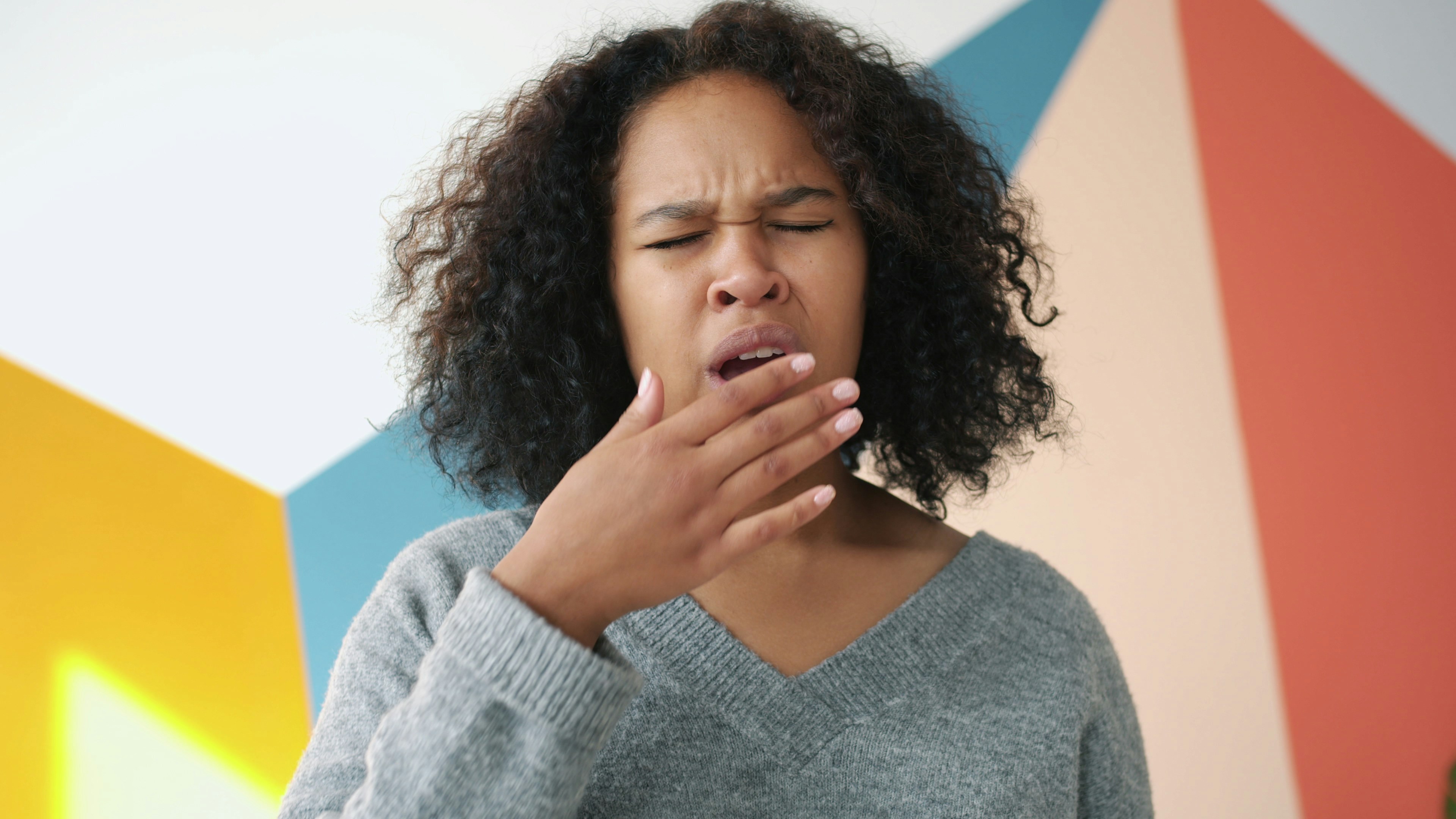 woman coughing