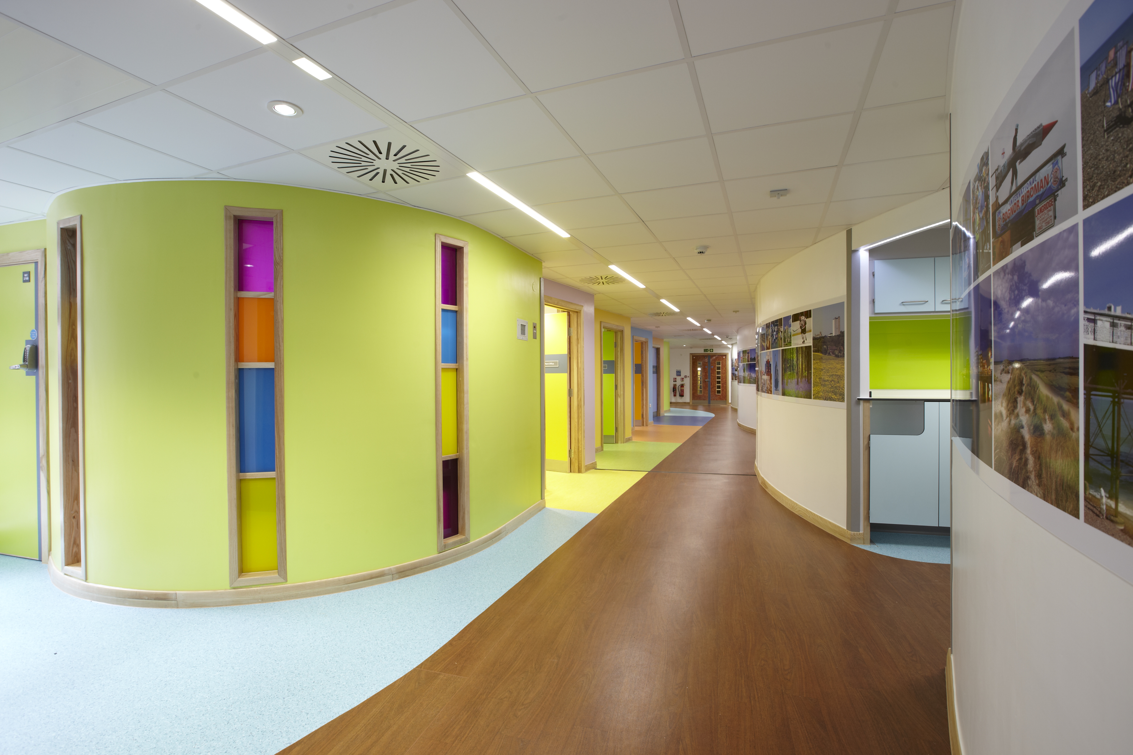 Corridor in our teenage cancer unit