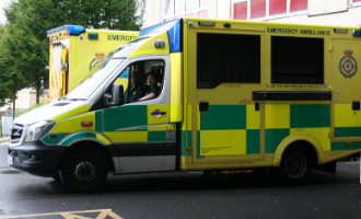 Ambulance outside the emergency department