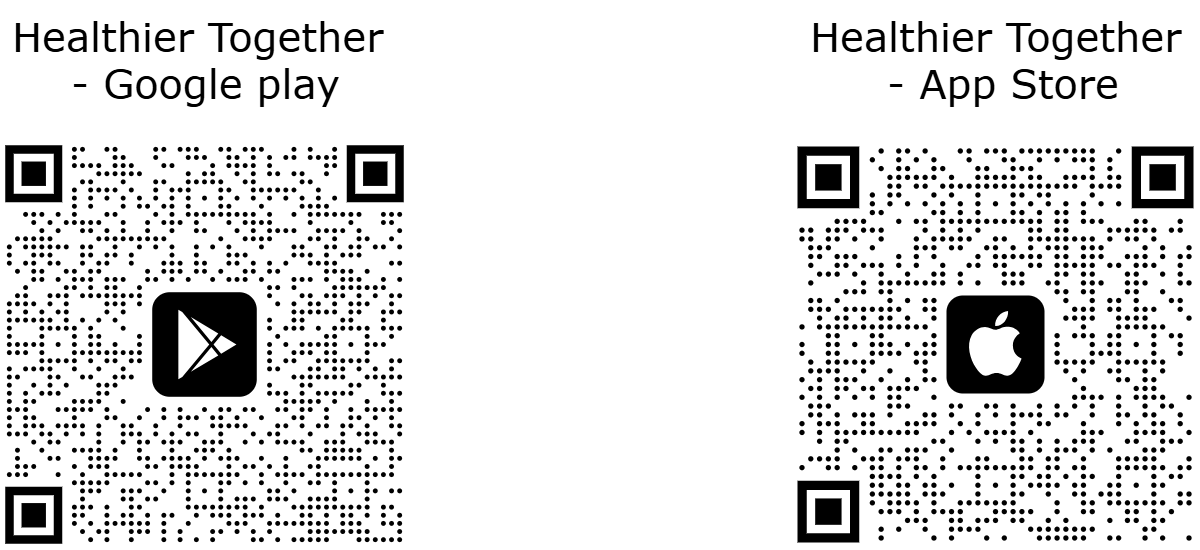 Healthier Together QR codes