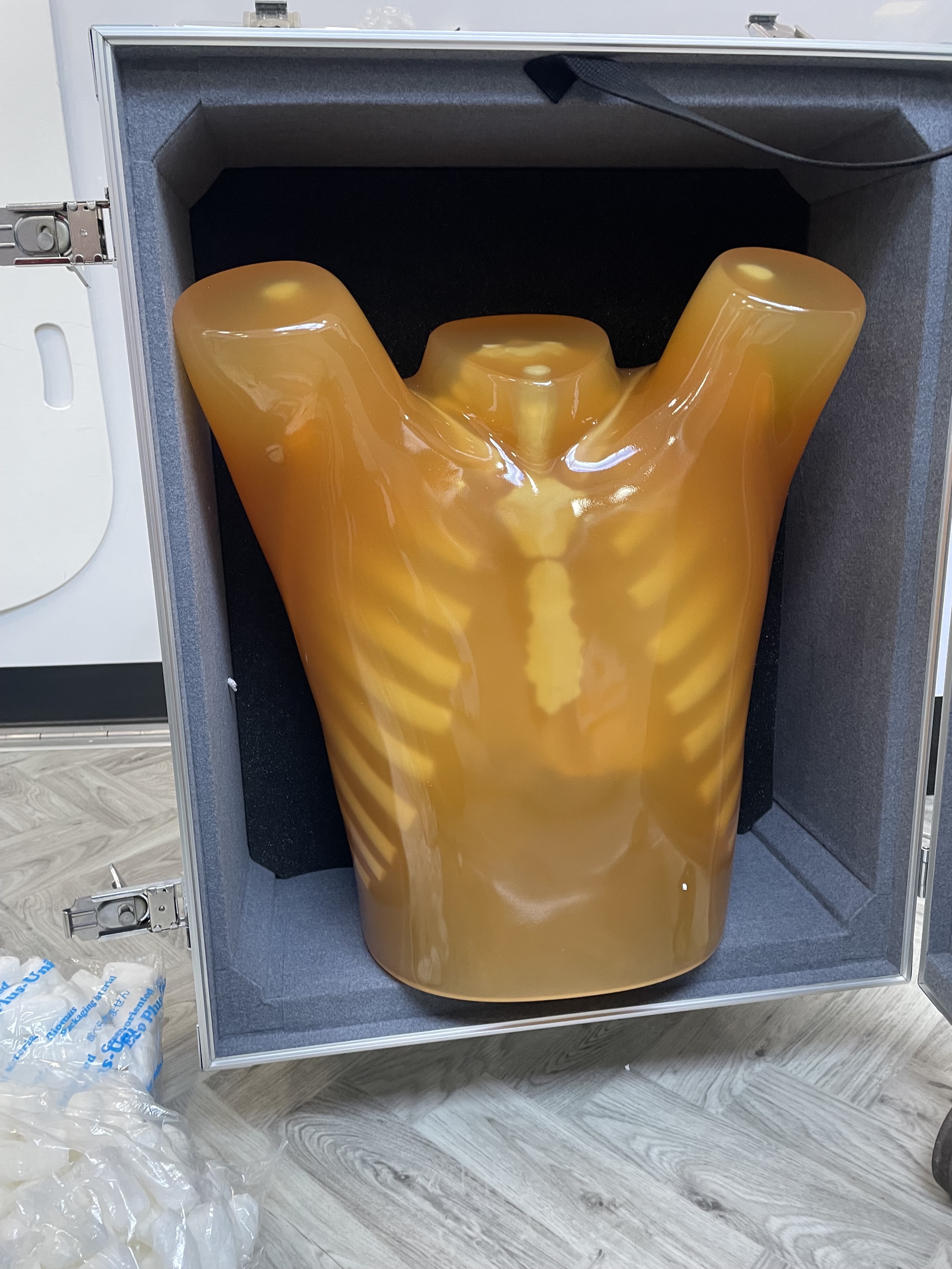 Lungman phantom in carry case