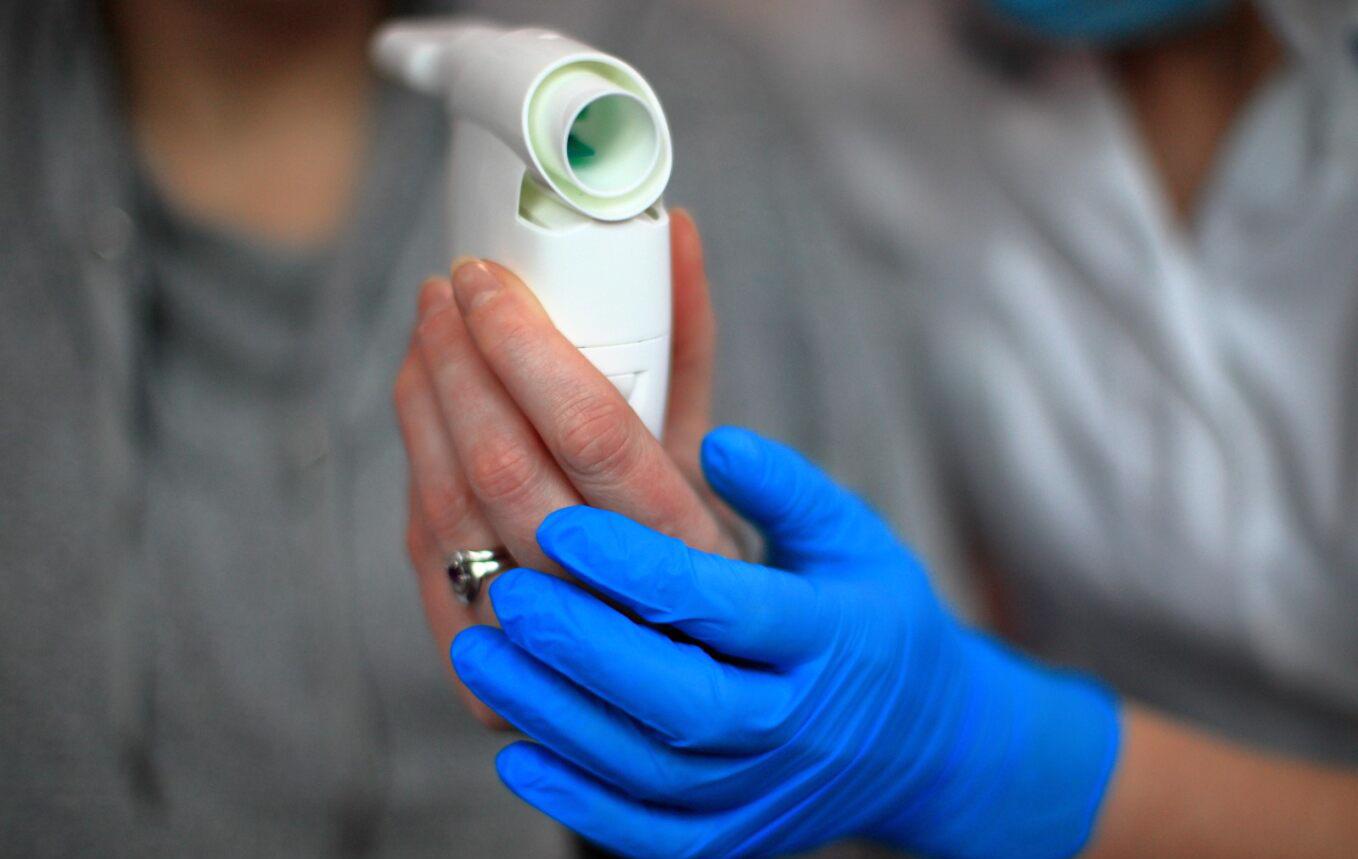 Patient with a respiratory device