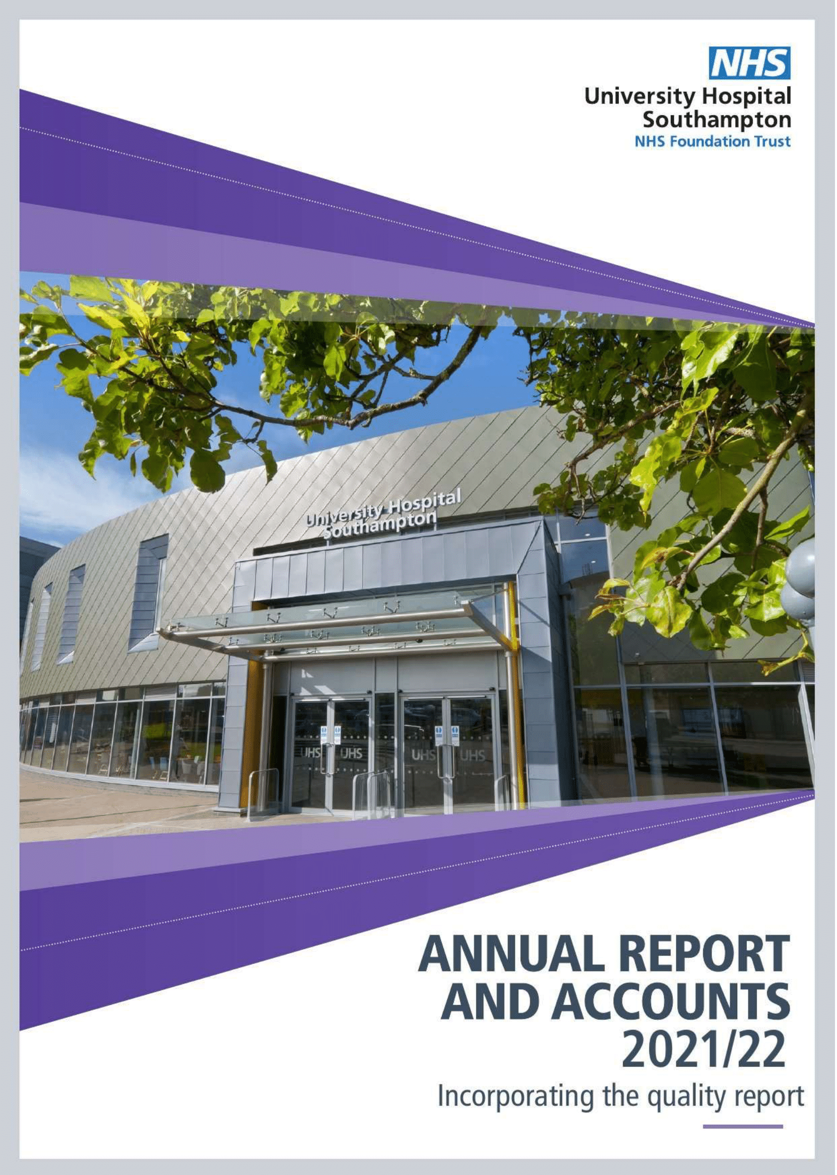 Front cover of annual report