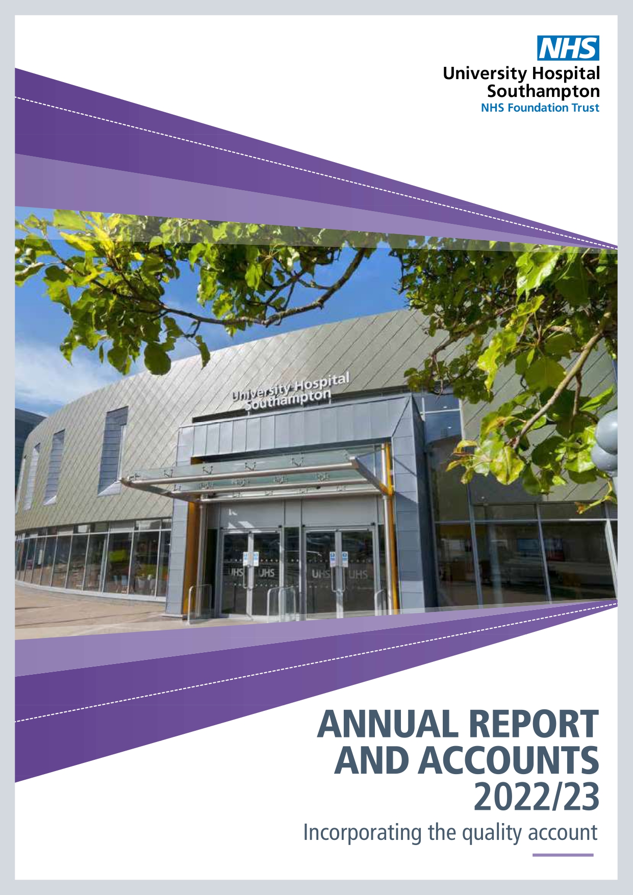 Annual report and accounts 2022/23 front cover