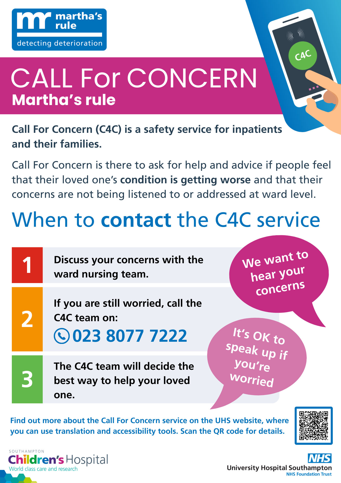 Call for Concern poster, available as a PDF at the bottom of the page.
