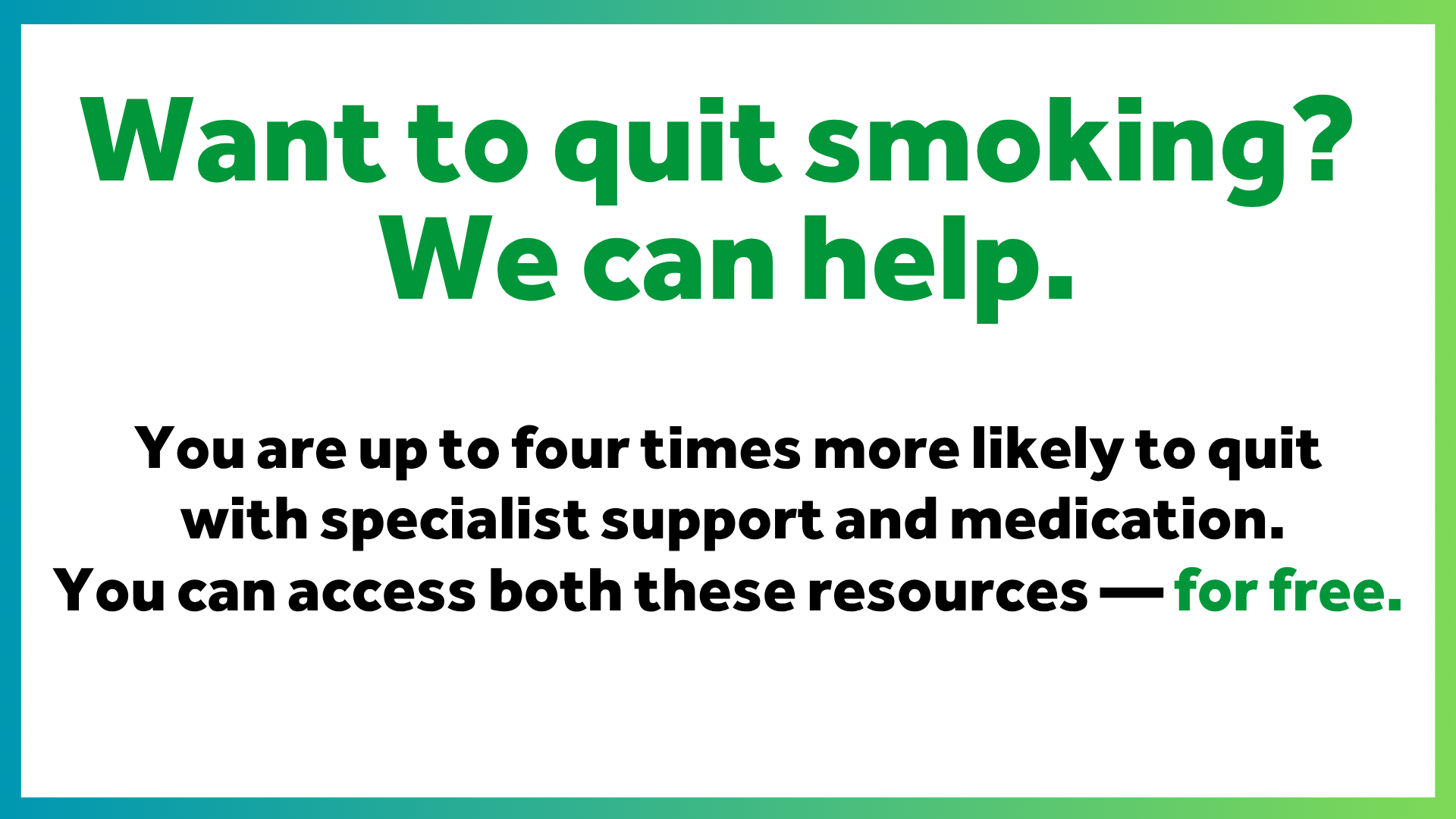 Want to quit smoking graphic