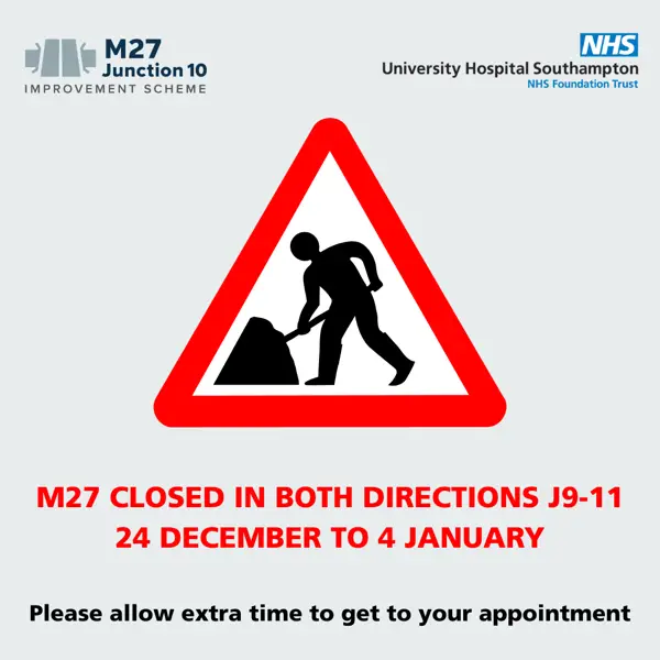 M27 closed in both directions between junctions 9 and 11 from 24 December to 4 January