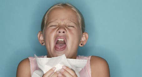 Child sneezing