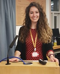 Becky Rowe at members' evening
