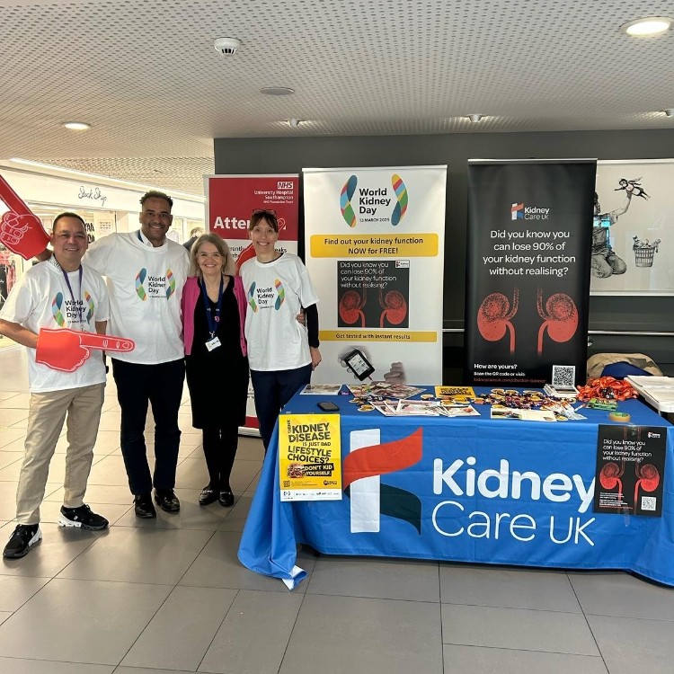 Some of the team at the stand at UHS' main entrance