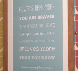 Inspirational poster in young adult congenital heart unit