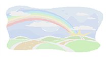 The picture of the child psychology rainbow that is used throughout the department