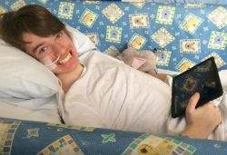 Jack Brown with his iPad