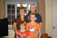 Jasmine with her Mum, Dad and brother Jamie