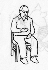 Breathing control position - sitting down