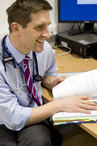 Dr Thom Daniels in clinic