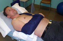 Patient in a sling