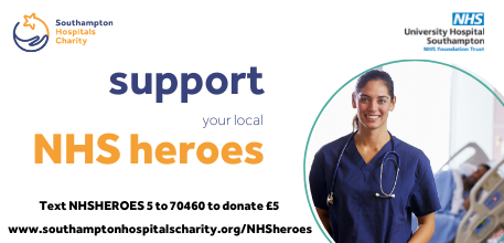 Staff support charity appeal banner
